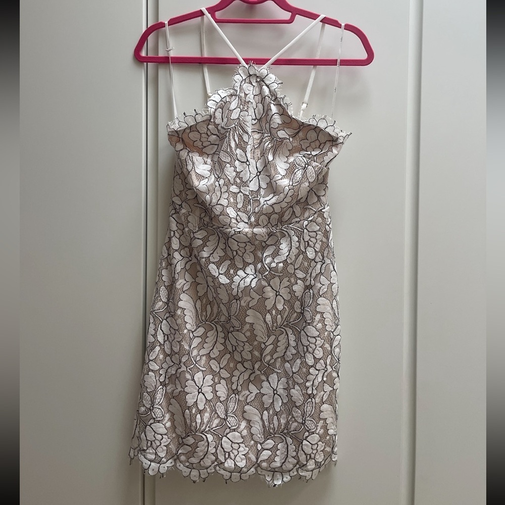 Lulus White Lace Halter Dress